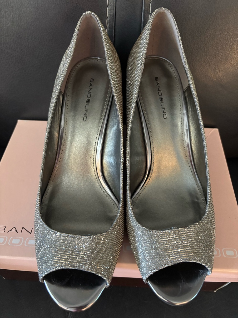 Like New Bandolino Tufflove Wedge Heel-Pewter- 9 1/2 M